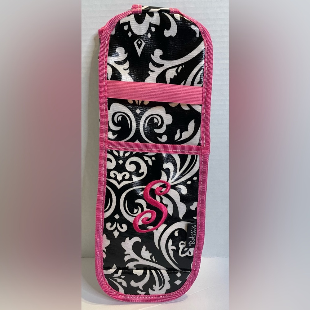 Flat Curling Iron Travel Case with a Embroidered Initial S